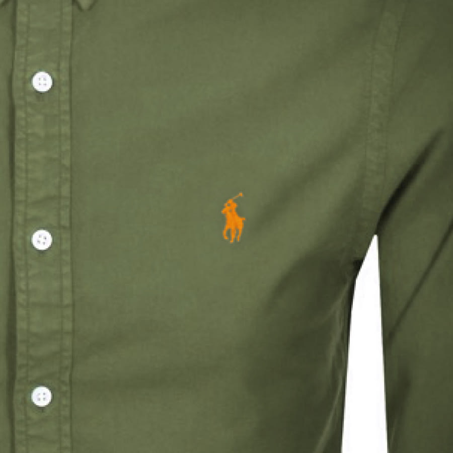 Alternative Image for ProductRalph Lauren Oxford Long Sleeved Shirt Khaki3